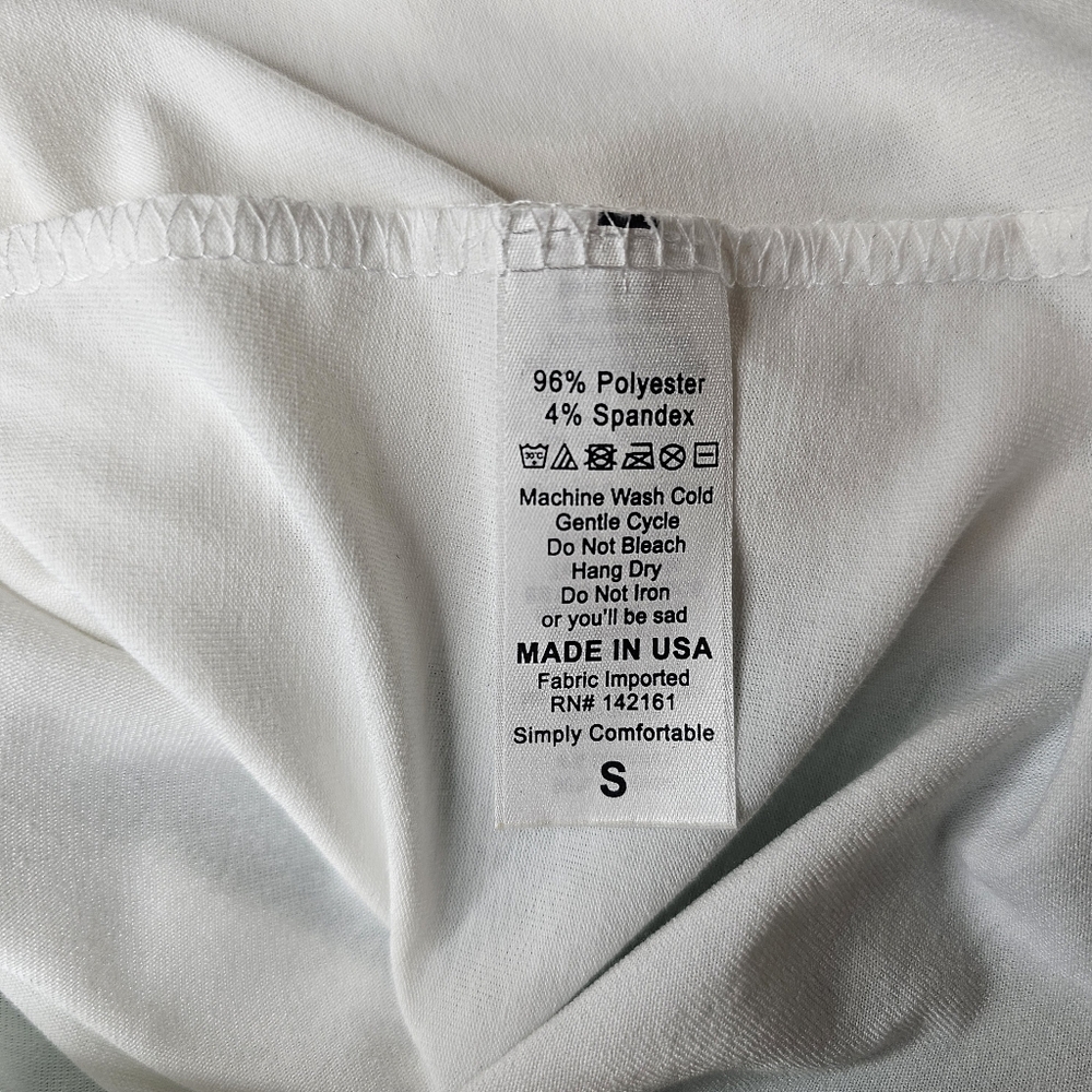 Solid White Long Sleeve Tee - Picture 3 of 6